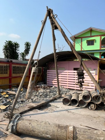 เสาเข็มเจาะขนาดเล็กระบบแห้ง เสาเข็มเจาะขนาดเล็กระบบแห้ง