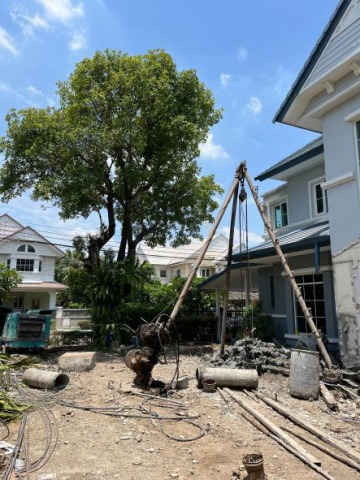 เสาเข็มเจาะระบบแห้ง